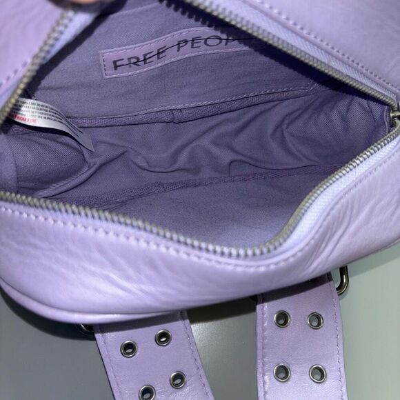 Free people say yes leather purse tote lavender purple new - Picture 8 of 16
